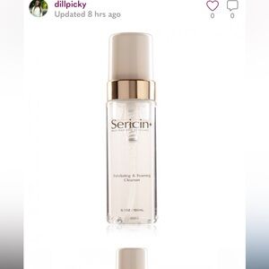 Sericin + exfoliating, foaming cleanser, full blllk wit